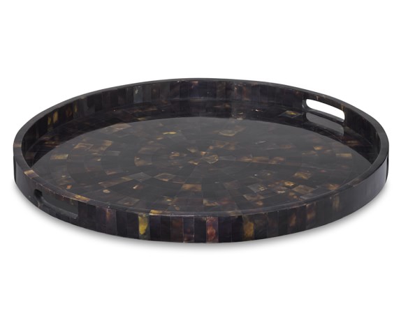 Round Pen Shell Tray, Large, Black