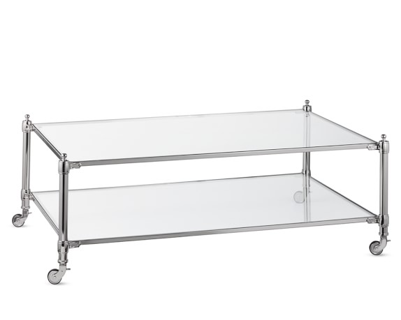 Stevenson Coffee Table, Polished Nickel