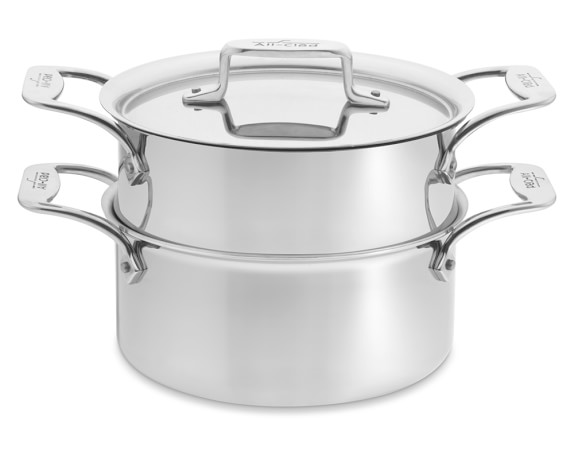 All-Clad d5 Stainless-Steel Steamer Set, 3-Qt.