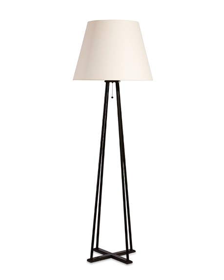 X-Base Floor Lamp, Aged Iron, Set of 2