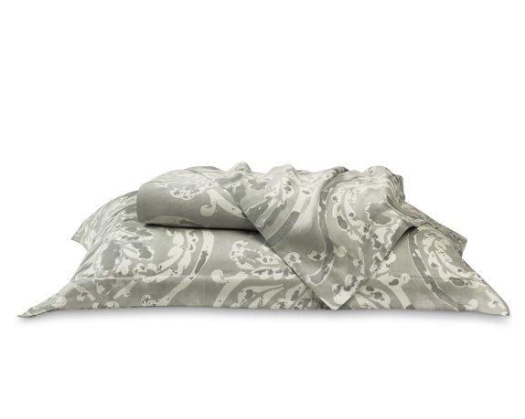 Elisa Woven Sateen Bedding, Duvet Cover, Full/Queen,Gray