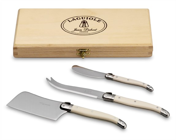 Laguiole Cheese Knives, Set of 3, Ivory