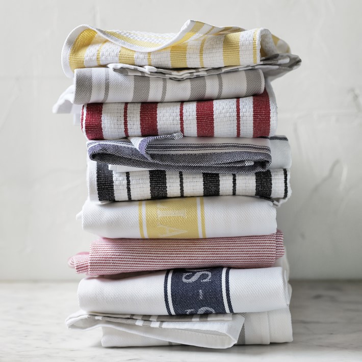 Williams Sonoma Classic Striped Towels, Set of 4, Drizzle Grey ... Williams Sonoma Classic Striped Towels, Set of 4, Drizzle Grey ...