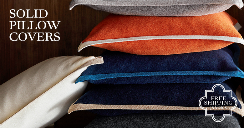 Solid Pillow Covers