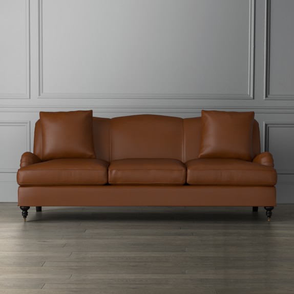 Bedford Leather Sofa, 87" Williams Sonoma