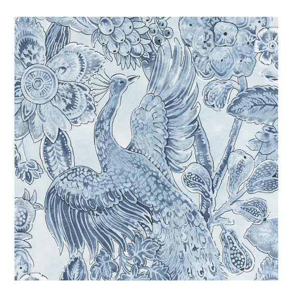 Printed Peacock Bedding, Blue Williams Sonoma