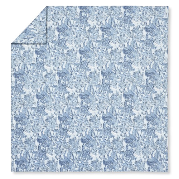 Printed Peacock Bedding, Blue Williams Sonoma