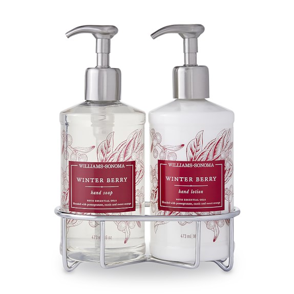 Williams Sonoma Winter Berry Hand Soap & Lotion, Deluxe 5Piece Set