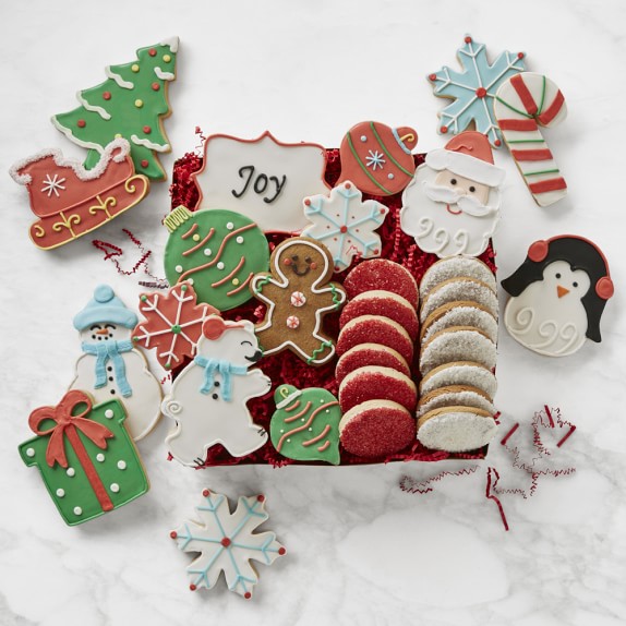 Assorted Holiday Cookie Gift Box, Set of 30 | Williams Sonoma