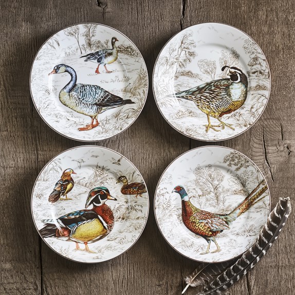 Plymouth Woodland Birds Salad Plates, Set of 4 Williams Sonoma