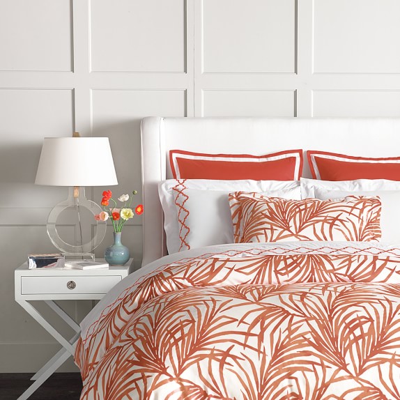 Printed Palm Leaf Bedding Williams Sonoma