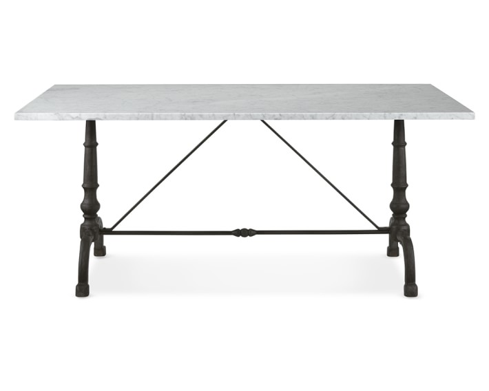 La Coupole Rectangular Iron Bistro Table With Marble Top La Coupole Rectangular Iron Bistro Table With Marble Top Williams Sonoma