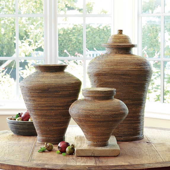 Nito Weave Ginger Jar Williams Sonoma