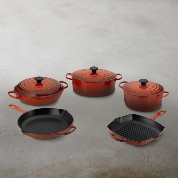 Le Creuset Signature CastIron 8Piece Cookware Set Williams Sonoma