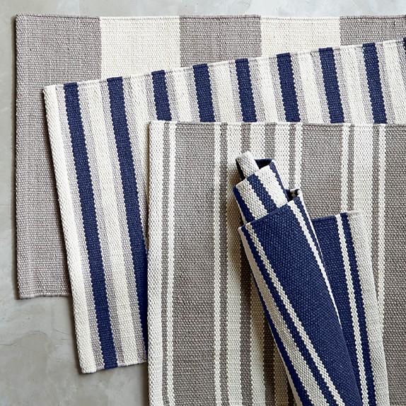 Riviera Stripe Kitchen Rug Williams Sonoma