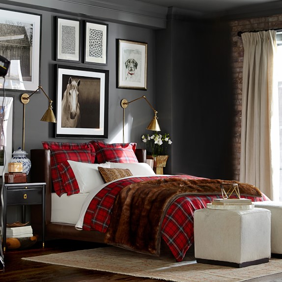 Tartan Bedding, Red Williams Sonoma