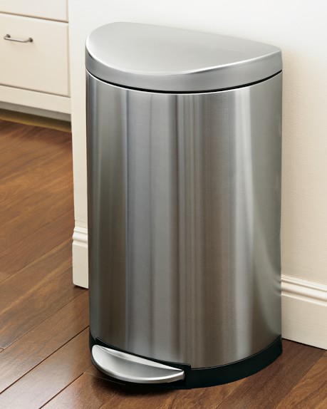 Simplehuman Stainless Steel Semi Round Step Trash Can Williams Simplehuman Stainless Steel Semi Round Step Trash Can