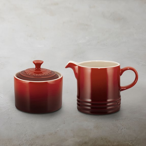 Le Creuset Café Stoneware Sugar Bowl & Creamer Williams Sonoma