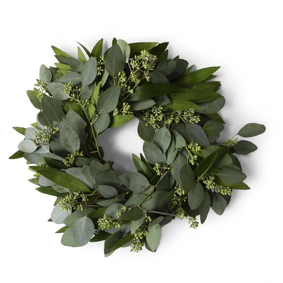 Bay Leaf & Seeded Eucalyptus Wreath Williams Sonoma