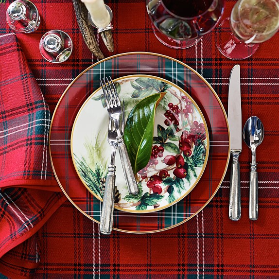 Tartan Dinner Plates, Set of 4 Williams Sonoma