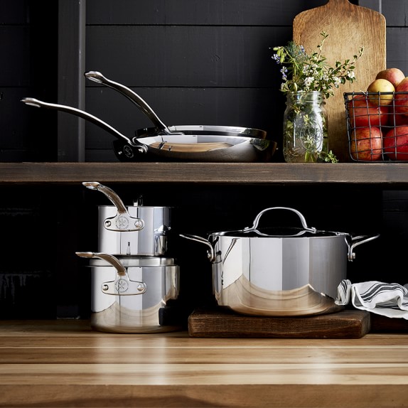 Williams Sonoma Open Kitchen StainlessSteel 10Piece Cookware Set Williams Sonoma