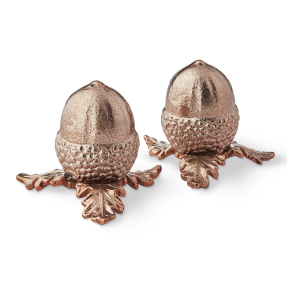 Copper Acorn Salt & Pepper Shakers