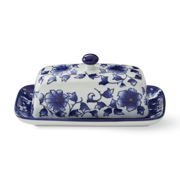 Blue & White Butter Dish Williams Sonoma