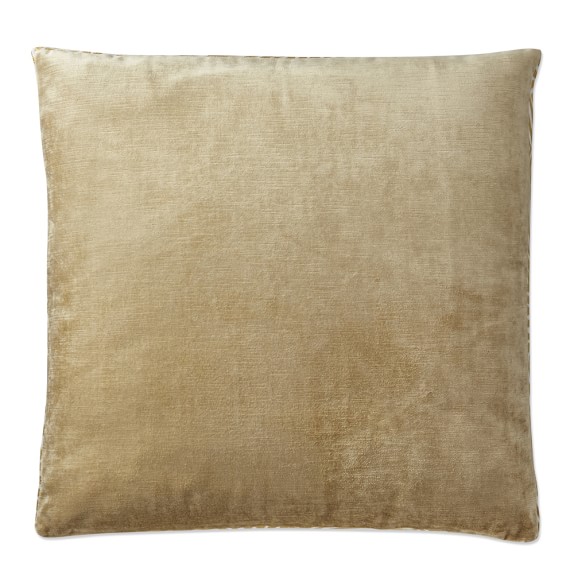 Velvet Pillow Cover with Zebra Trim, Camel Williams Sonoma