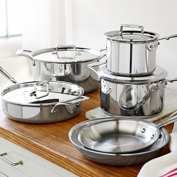 All-Clad d5 Stainless-Steel 10-Piece Cookware Set  Williams Sonoma