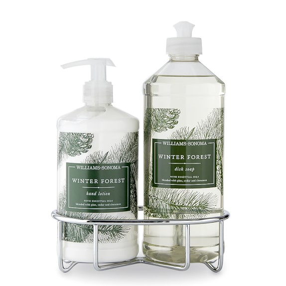 Williams Sonoma Winter Forest Hand Soap & Dish Soap, Classic 3Piece