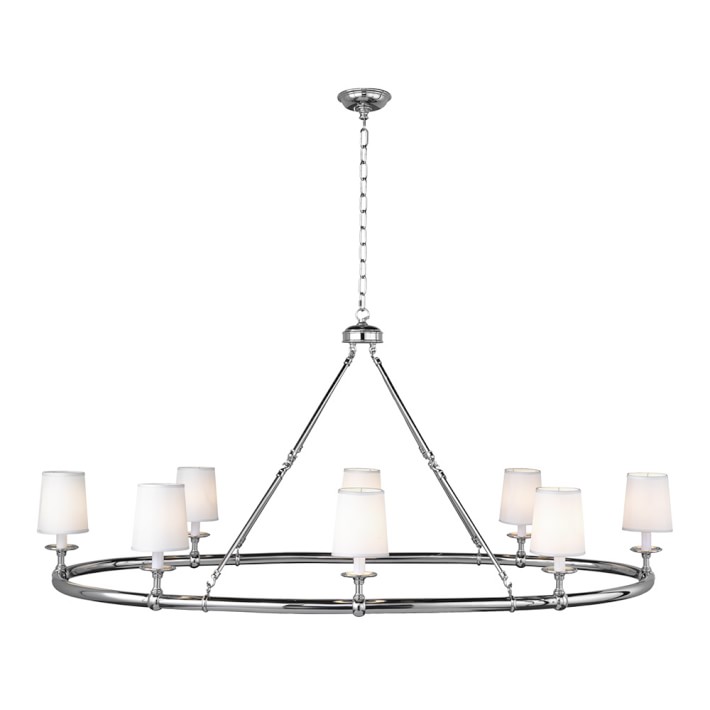 Devon 8 Light Chandelier Polished Nickel Williams Sonoma