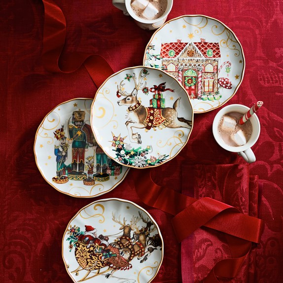 'Twas the Night Before Christmas Salad Plates, Gingerbread Williams