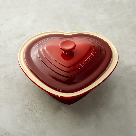 Le Creuset Stoneware HeartShaped Covered Casserole Williams Sonoma