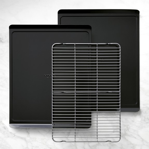 Calphalon Signature Ceramic Nonstick 3Piece Cookie Sheet Set Williams Sonoma