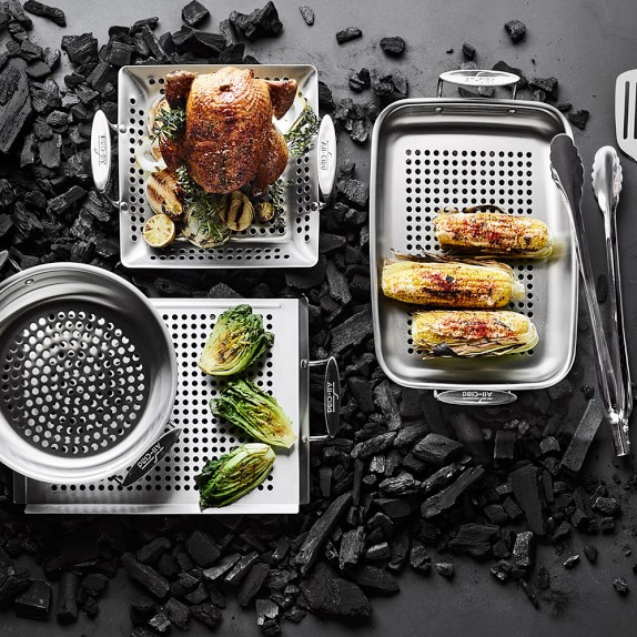 AllClad StainlessSteel Outdoor Cookware Set Williams Sonoma