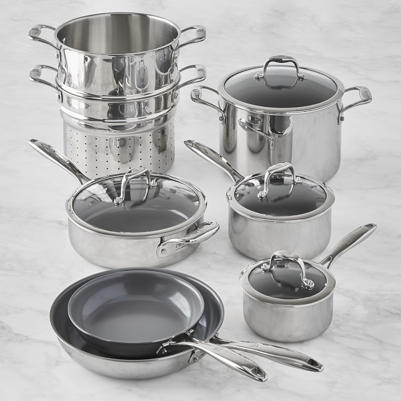 Zwilling Titanium Ceramic Nonstick 12Piece Cookware Set Williams Sonoma