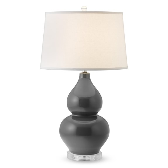 Hollis Ceramic Table Lamp, Charcoal Williams Sonoma