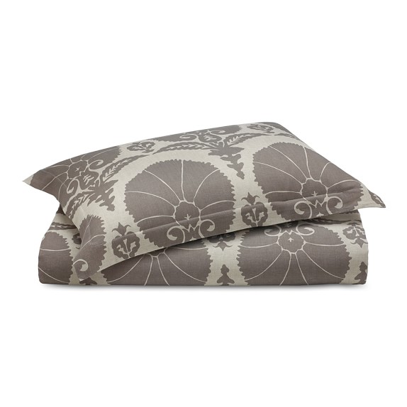 Printed Ottoman Floral Linen Bedding, Natural Williams Sonoma