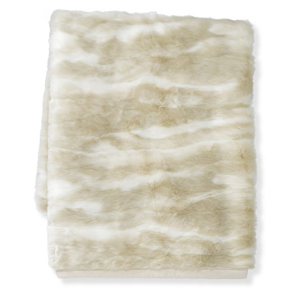 Faux Fur Throw, Arctic Fox Williams Sonoma