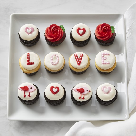 Mini Valentines Day Cupcakes Set of 12, Valentine's Day Delivery