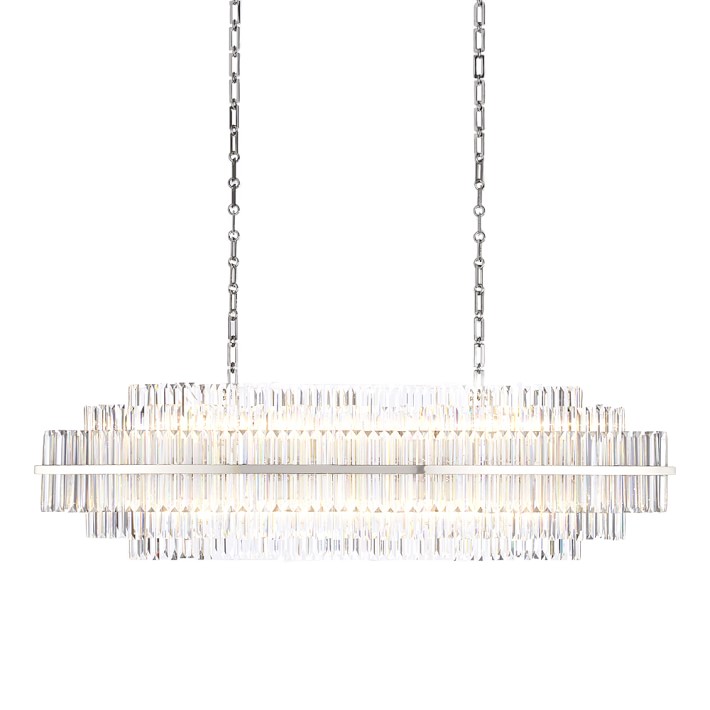 Vienna 52 Linear Crystal Chandelier Polished Nickel Williams Vienna 52 Linear Crystal Chandelier Polished Nickel Williams Sonoma