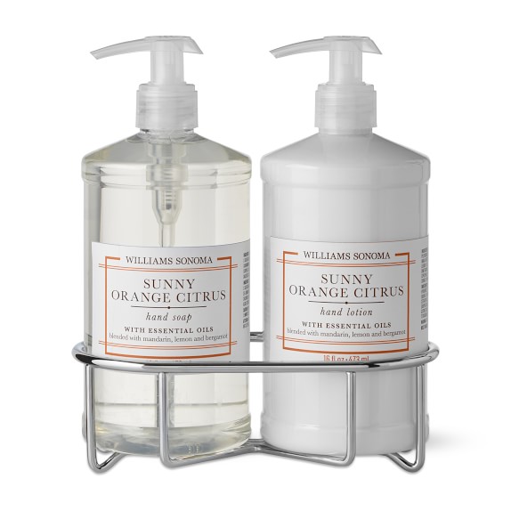 Williams Sonoma Sunny Orange Citrus Hand Soap & Lotion, Classic 3Piece