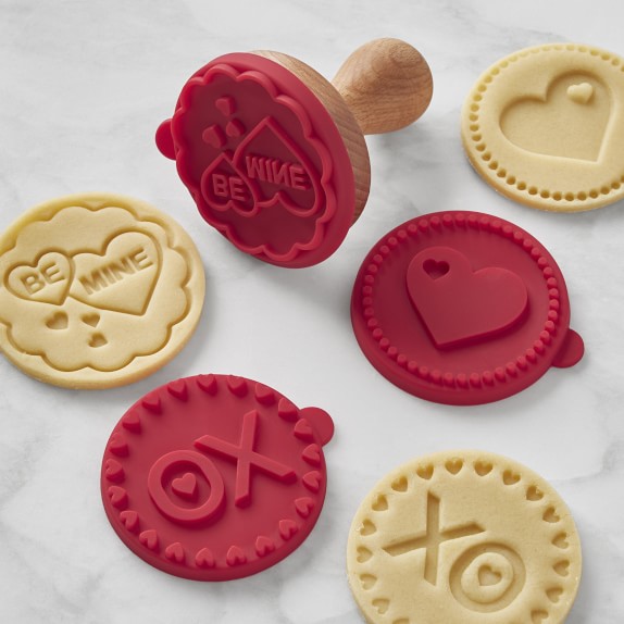 Valentine Silicone Cookie Stamps, Set of 3 Williams Sonoma
