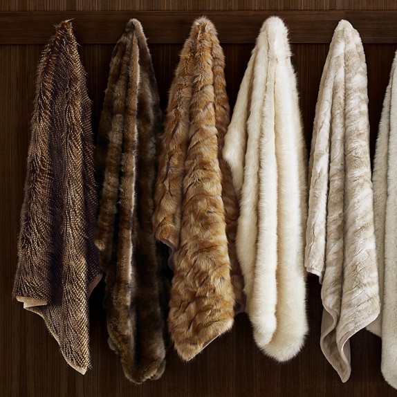 Faux Fur Throw, Arctic Fox Williams Sonoma