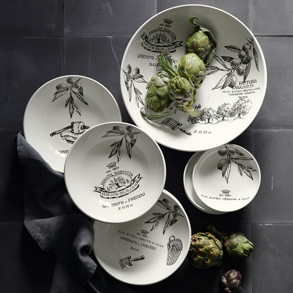 Italian Olive Grove Pasta Bowl & Serve Set Williams Sonoma