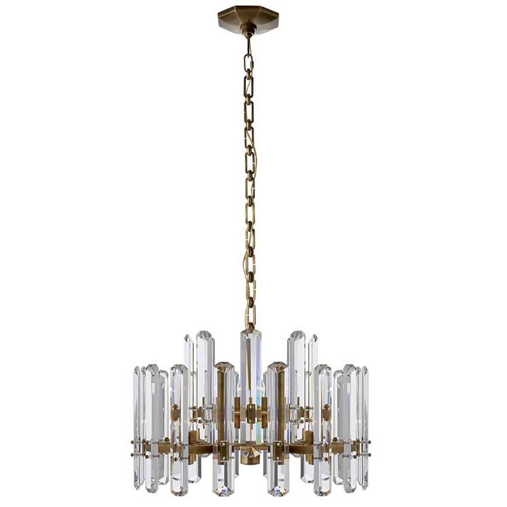 Aerin Savannah Crystal Chandelier Antique Brass Williams Sonoma