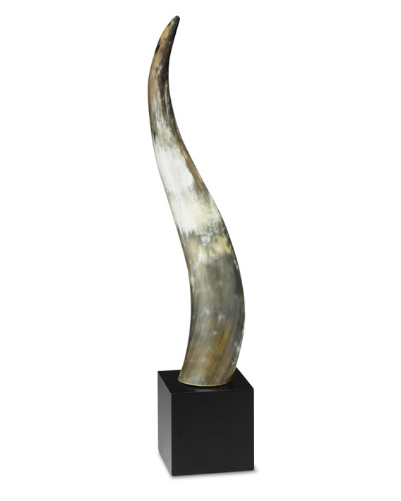 Horn Decorative Accessories Yak Horn on Black Stand Williams Sonoma 29 Horn Decorative Accessories Yak Horn on Black Stand Williams Sonoma 29