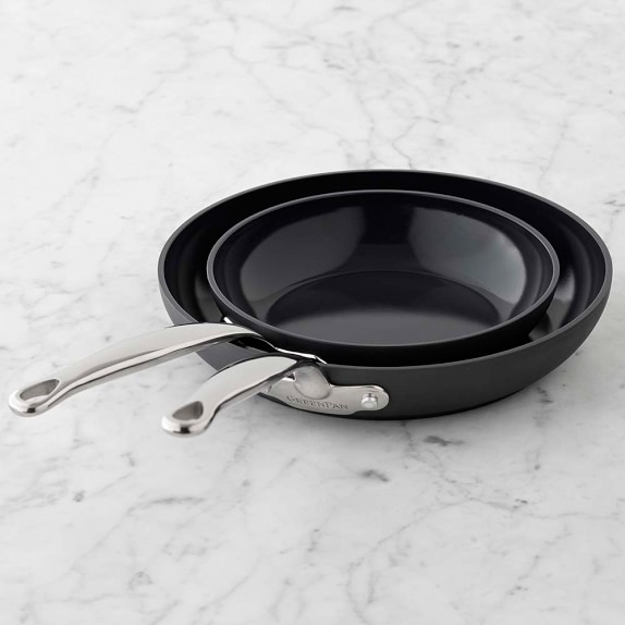GreenPan™ Black Ceramic Nonstick Fry Pan Set Williams Sonoma