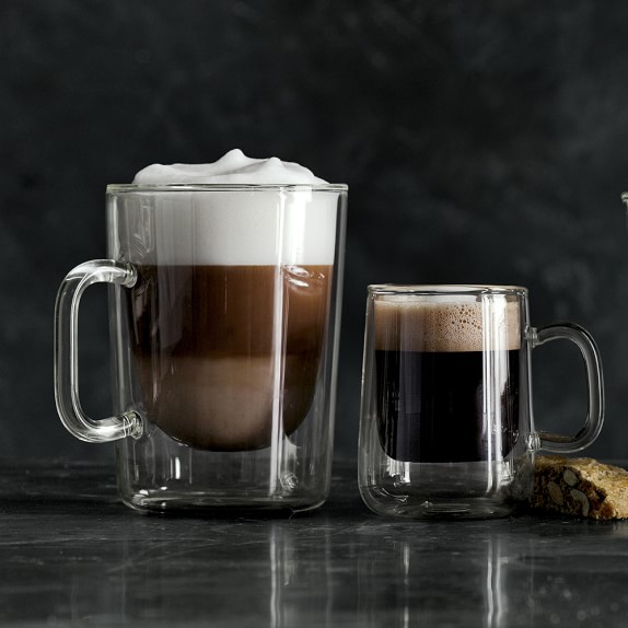 DoubleWall Glass Coffee Cups Williams Sonoma