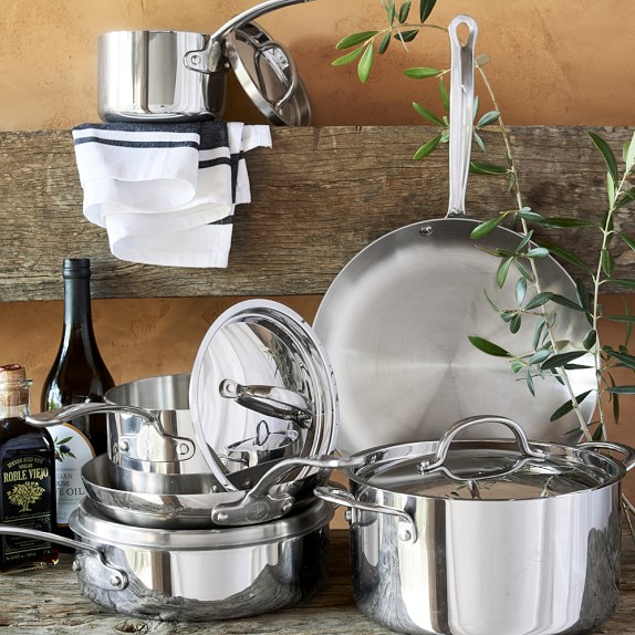 Williams Sonoma Open Kitchen StainlessSteel 10Piece Cookware Set